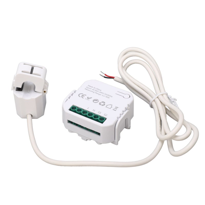 WiFi Energy Monitor Single Phase Smart Electricity Meter with Clamp Power Consumption Monitor 100‑240VAC White - Image 5