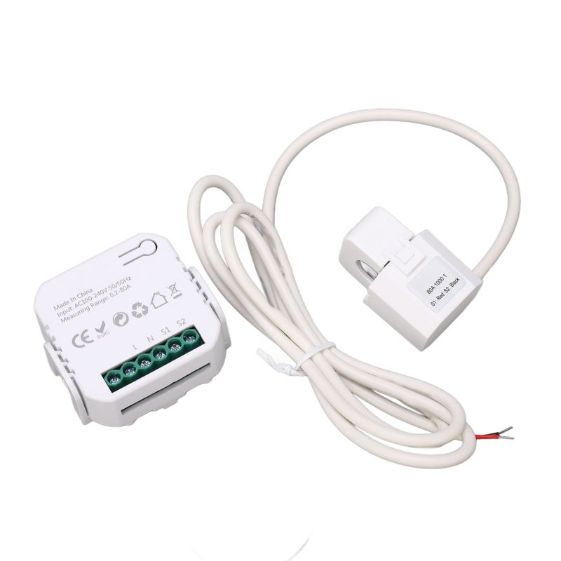 WiFi Energy Monitor Single Phase Smart Electricity Meter with Clamp Power Consumption Monitor 100‑240VAC White - Image 3