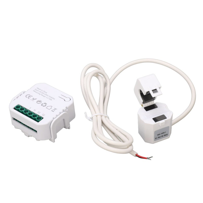 WiFi Energy Monitor Single Phase Smart Electricity Meter with Clamp Power Consumption Monitor 100‑240VAC White - Image 4