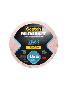 Scotch  Scotch 410 Long DC Clear Double side Mounting Tape 1 in x 450 in roll 25.4mm x 11.4m Holds 4.5 kg whole roll transparent color 1 roll pack  - Image 2