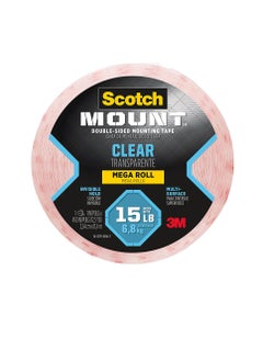 Scotch  Scotch 410 Long DC Clear Double side Mounting Tape 1 in x 450 in roll 25.4mm x 11.4m Holds 4.5 kg whole roll transparent color 1 roll pack  - Image 1