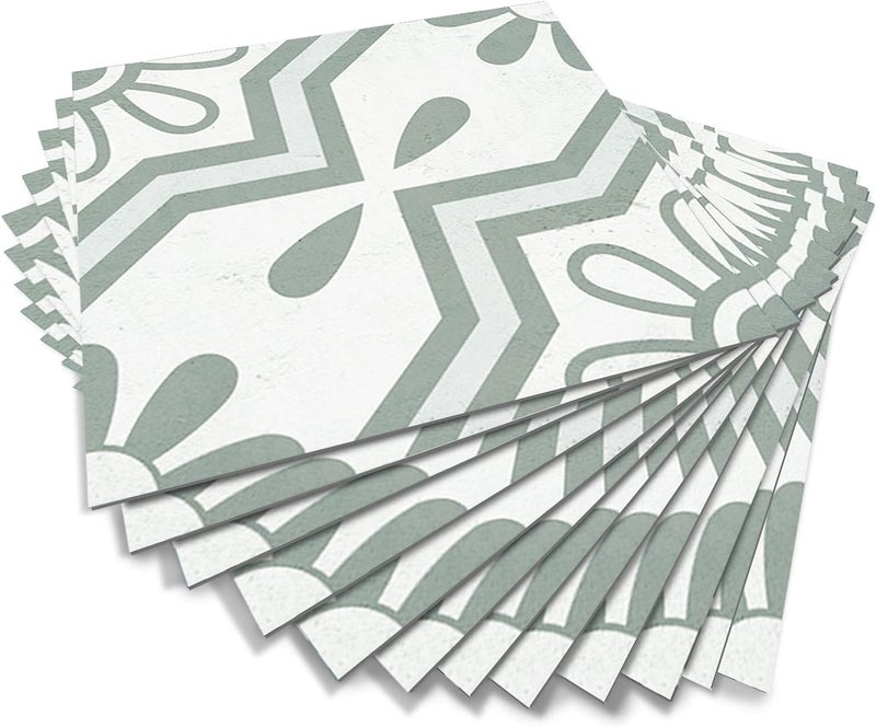 Alwayspon Peel & Stick Tiles, Stick-on Vinyl Floor Stickers, Non-Slip Self-Adhesive Decals, 15cmX15cmX12Pcs - Image 2