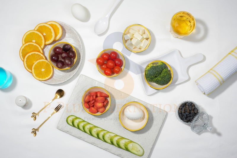 P-PLUS INTERNATIONAL Ceramic Pasta Plates and Salad Bowls | Microwave & Dishwasher Safe Serving Bowls | 75 ML 8.5 CM | Hand Painted Bowls Set | Great Housewarming Gifts (Blue, Set of 4) - Image 4