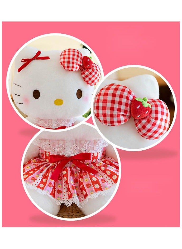 40cm strawberry plaid skirt Hello Kitty doll  - Image 2