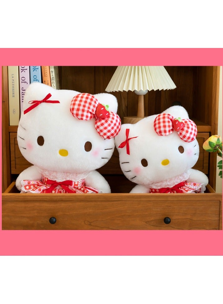 40cm strawberry plaid skirt Hello Kitty doll  - Image 3