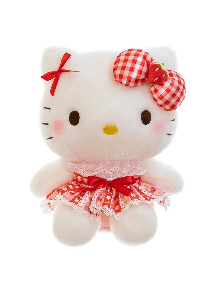 40cm strawberry plaid skirt Hello Kitty doll  - Image 5