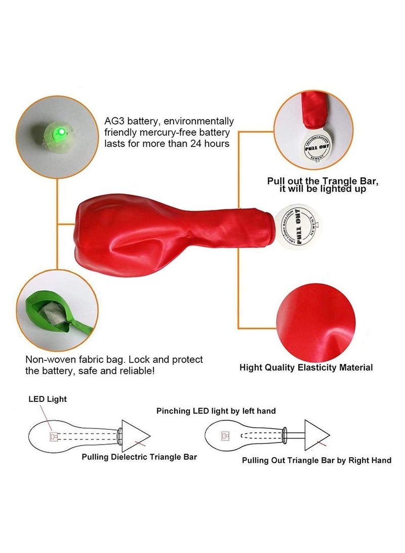 هايلاند 20 قطعة من بالونات LED مضيئة في الظلام لأعياد الميلاد والذكرى السنوية وديكور الحفلات الليلية - Image 2