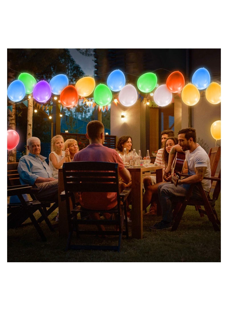 هايلاند 20 قطعة من بالونات LED مضيئة في الظلام لأعياد الميلاد والذكرى السنوية وديكور الحفلات الليلية - Image 4