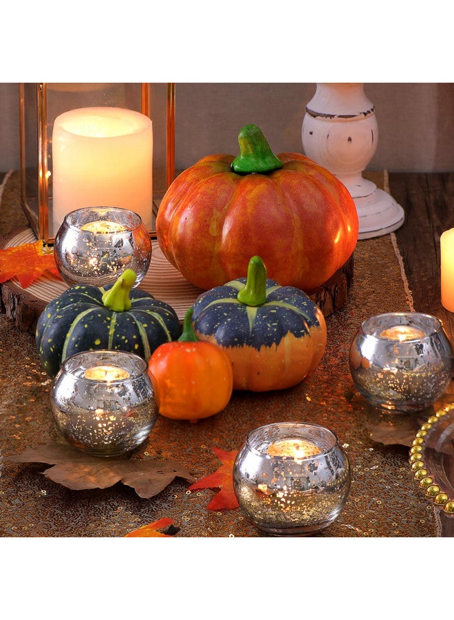 LAMORGIFT Silver Votive Candle Holders Set of 12 - Mercury Glass Votives Candle Holder - Christmas Tealight Candle Holder for Home Decor and Weddings/Parties Table Centerpieces - Image 4