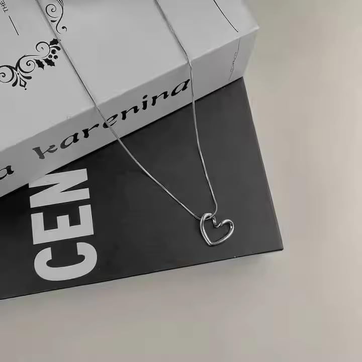 Thrillz Pendant For Women Silver Heart Shape Stainless Steel Pendant for Women Gift For Girls, Girlfriend & Wife - Image 4