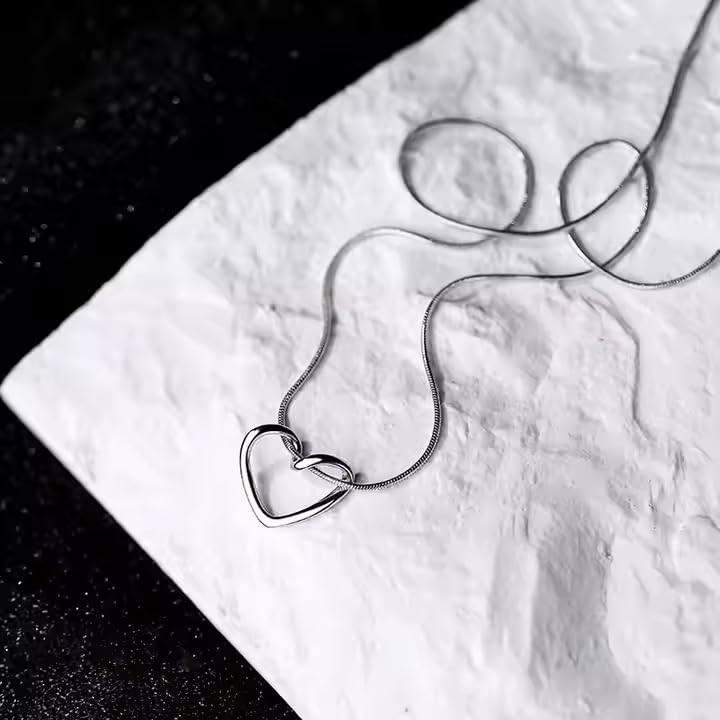 Thrillz Pendant For Women Silver Heart Shape Stainless Steel Pendant for Women Gift For Girls, Girlfriend & Wife - Image 5
