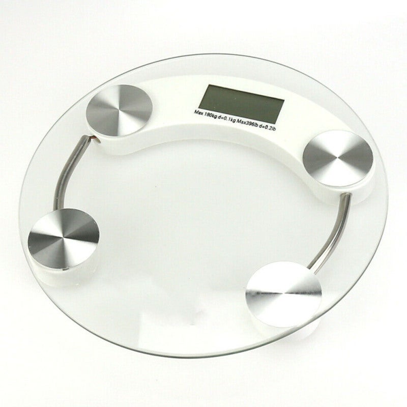Body Fat Scale 33cm Transparent High Quality Tempered Glass - Large LCD Easy Read Digital Scale for Household Bathrooms Personal Use - Image 2
