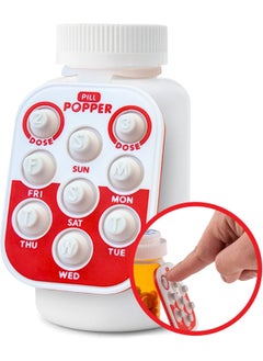 Easy To Use Products Pill Popper Medication Tracker, Daily Pill Reminder, Small and Portable Memory Aid with Buttons, Attaches to Pill Container, Tracks up to 3 Doses per Day, Multicolor, 3-Pack - Easy To Use Products 