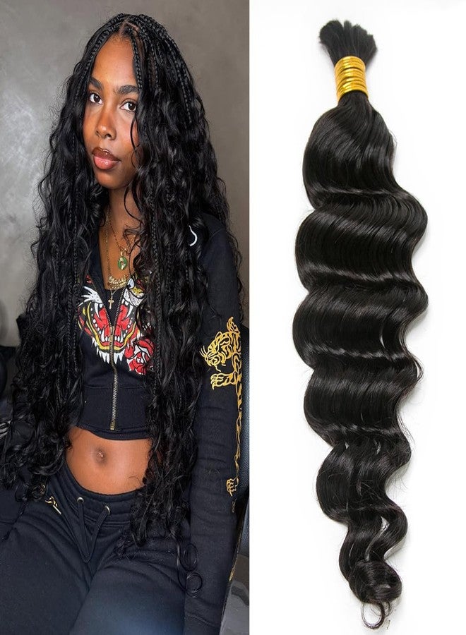 Y WIGS YWIGS Loose Deep Wave Boho Human Hair 100% Human Hair for Boho Braids No Weft Bulk Human Hair for Braiding 100G NC 18inch - Image 1