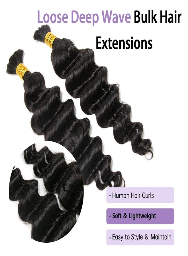 Y WIGS YWIGS Loose Deep Wave Boho Human Hair 100% Human Hair for Boho Braids No Weft Bulk Human Hair for Braiding 100G NC 18inch - Image 4