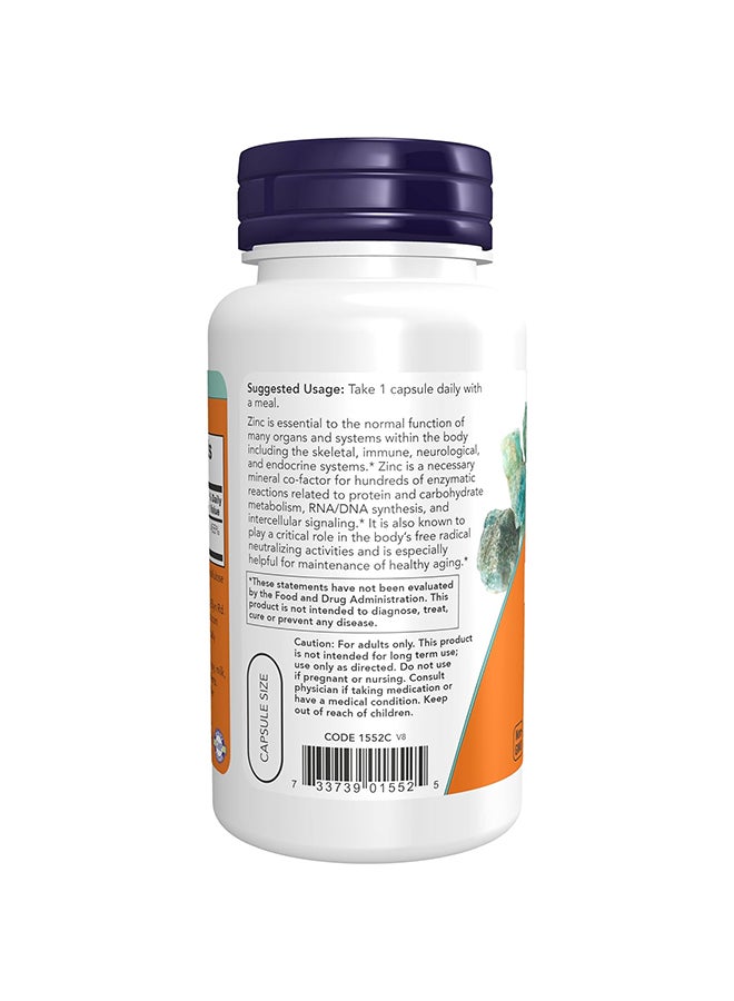 ناو فودز مكمل غذائي زنك بيكوليناتي، 50 مجم، 120 كبسولة نباتية - Image 3