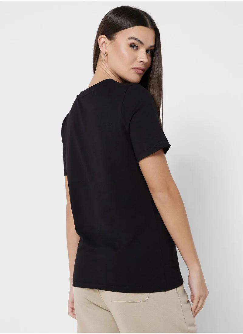 TOMMY HILFIGER Crew Neck Logo Printed T-Shirt
