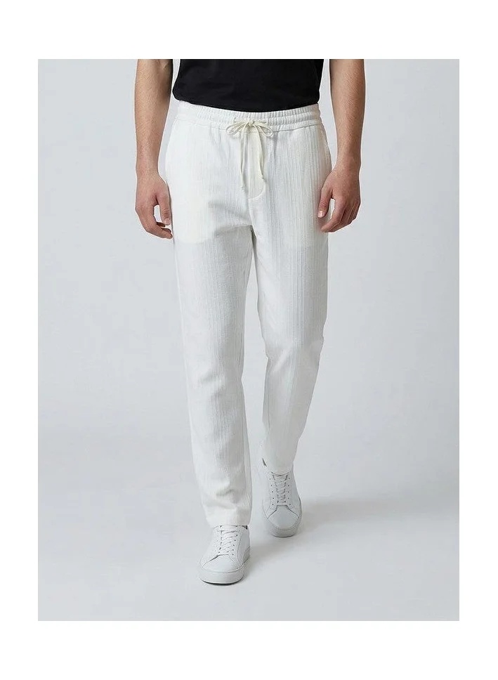 Marrakech Vertical Textured Elastic Waist Drawcord Pants