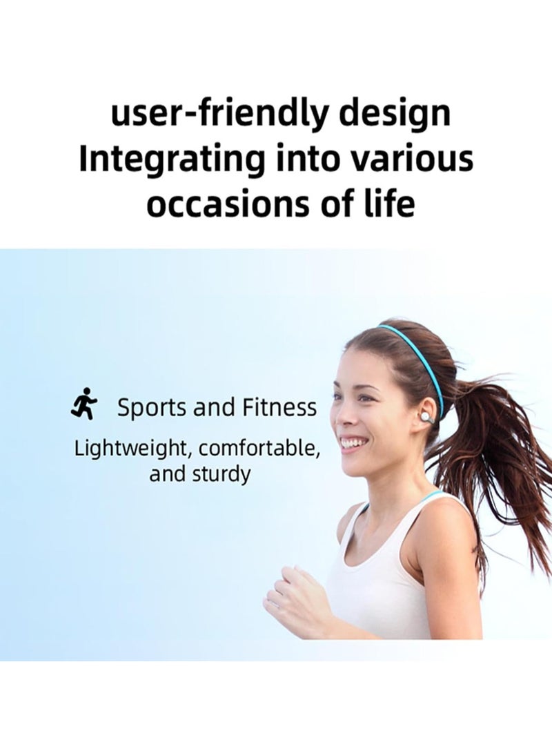 Bluetooth Ear Clip, Single Wireless Earbuds Clip-On Earbuds Open Earphones Bluetooth Wireless Earphones Ear Clip Bone Conduction Induction Earphones for Exercise Cycling Running (White) - Image 2