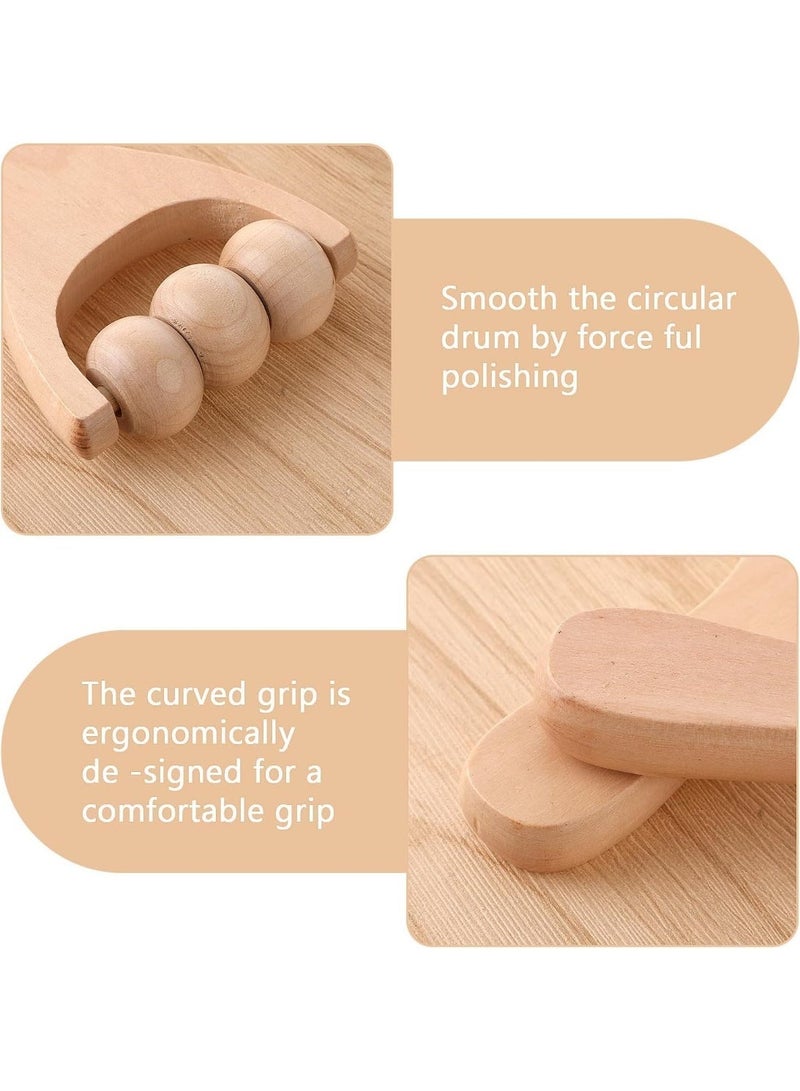 3Pcs Wooden Hand Massage Roller, Muscle Roller Stick, Manual Wood Therapy Massage Tools Massager Roller, for Relaxes Thigh, Leg, Hands Full Body Muscle Men Women - Image 5