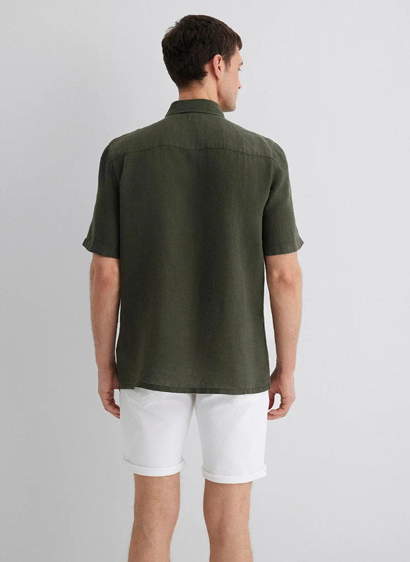 MAVI Anthracite Linen Shirt