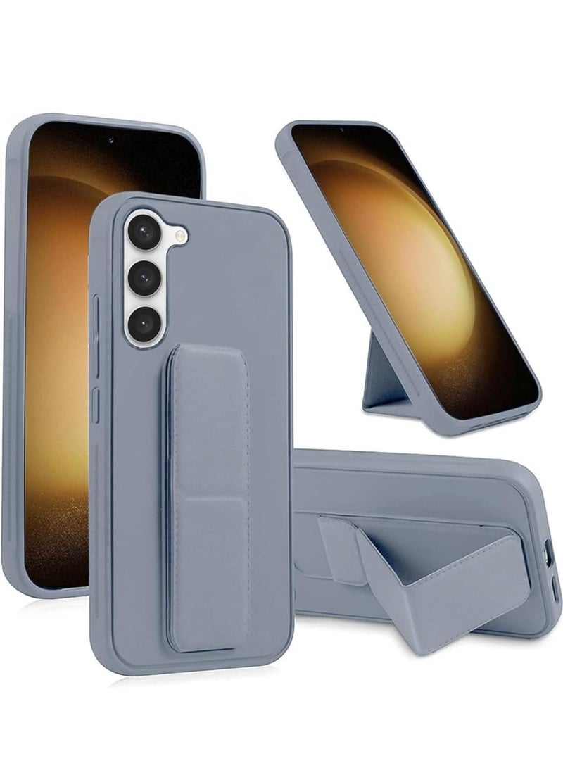 MIGOFAST Galaxy A55 5G Back Stand Case Magnetic Car Holder Soft Silicone Horizontal  Vertical Kickstand Cover Wrist Strap Full protection Case for Samsung Galaxy A55 5G Gray - Image 1