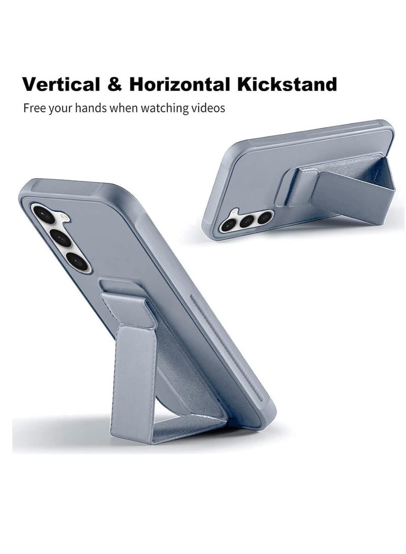 MIGOFAST Galaxy A55 5G Back Stand Case Magnetic Car Holder Soft Silicone Horizontal  Vertical Kickstand Cover Wrist Strap Full protection Case for Samsung Galaxy A55 5G Gray - Image 4