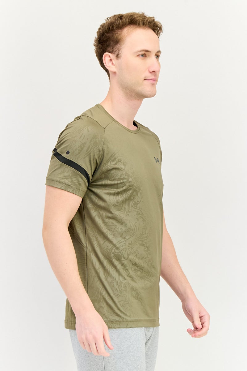 UNDER ARMOUR Men Sportswear Fit Short Sleeve Training T-Shirt, Olive - Image 2