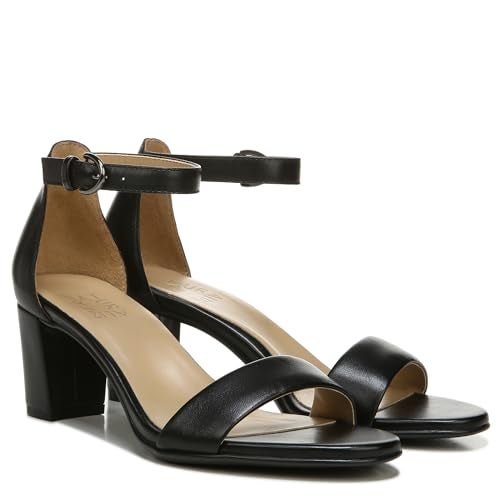 Naturalizer Womens Vera Ankle Strap Block Heel Dress Sandal ,Black Leather,7M - Image 3