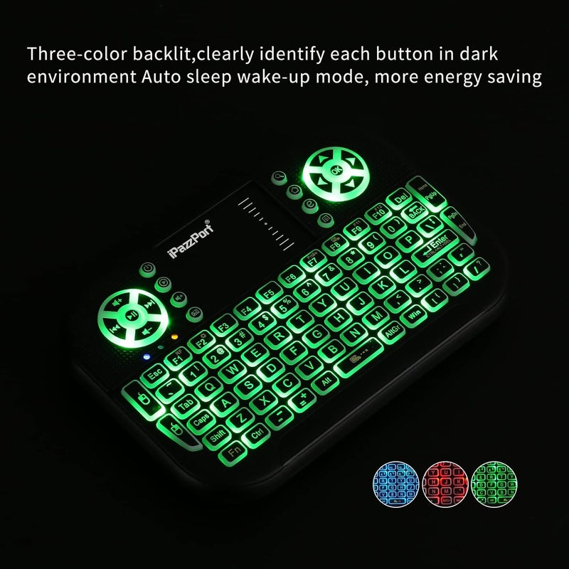 iPazzPort (Upgrade Mini Bluetooth Keyboard with Touchpad Mouse,Portable 2.4G Wireless Keyboard with Backlit for Fire TV Stick/PC/Smart TV/Windows/Laptop/Phone/Mac/Android TV Box and More - Image 5