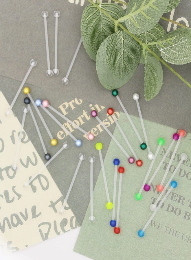 EVELICAL 48Pcs 14G Acrylic Industrial Barbell Earrings for Women Men Cartilage Helix Body Piercing Jewelry 38mm 1&1/2 Inch Piercing Bar Style A - Image 5