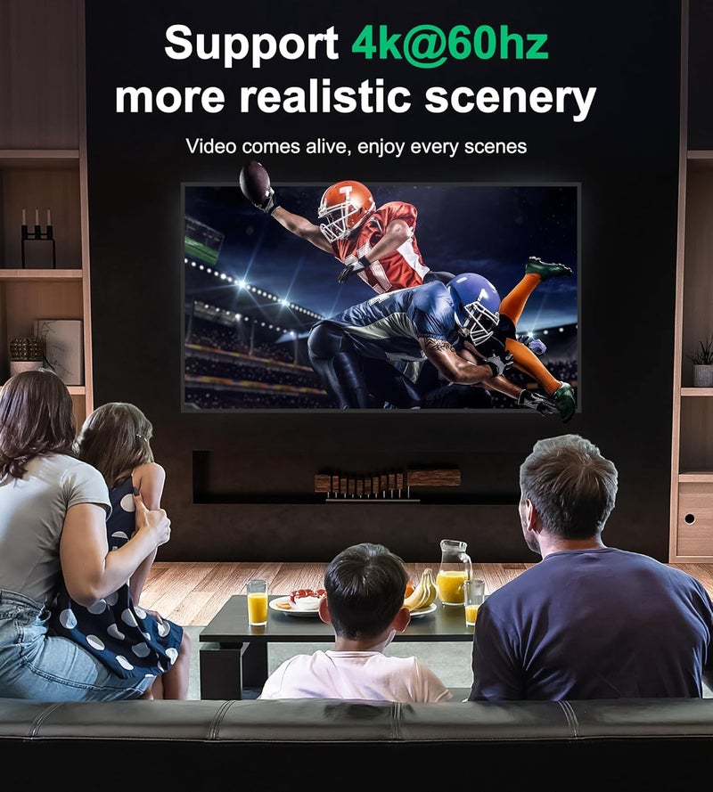GANA HDMI Switch 4k@60hz Splitter, Aluminum Bidirectional HDMI Switcher 2 in 1 Out, Manual HDMI Hub Supports HD Compatible with Xbox PS5/4/3 Blu-Ray Player Fire Stick Roku - Image 4