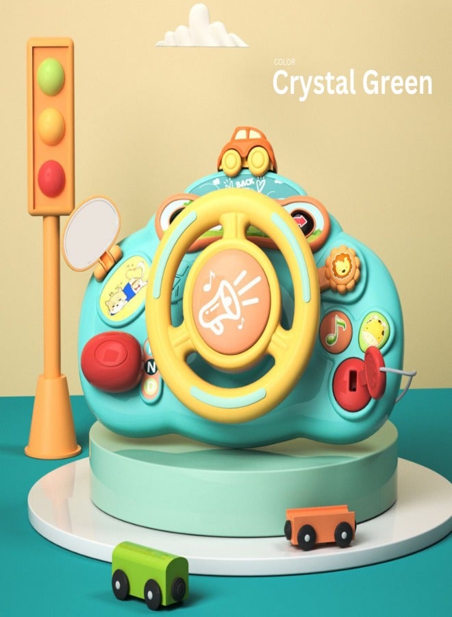 Turtees® Steering Wheel Toy with Lights Music,Toddler Steering Wheel Toy Kids Interactive Learning Toy for Boys Girls Toddler,Car Seat Steering Wheels Toys,Turn and Learn Driver Toy (Green) - Image 5