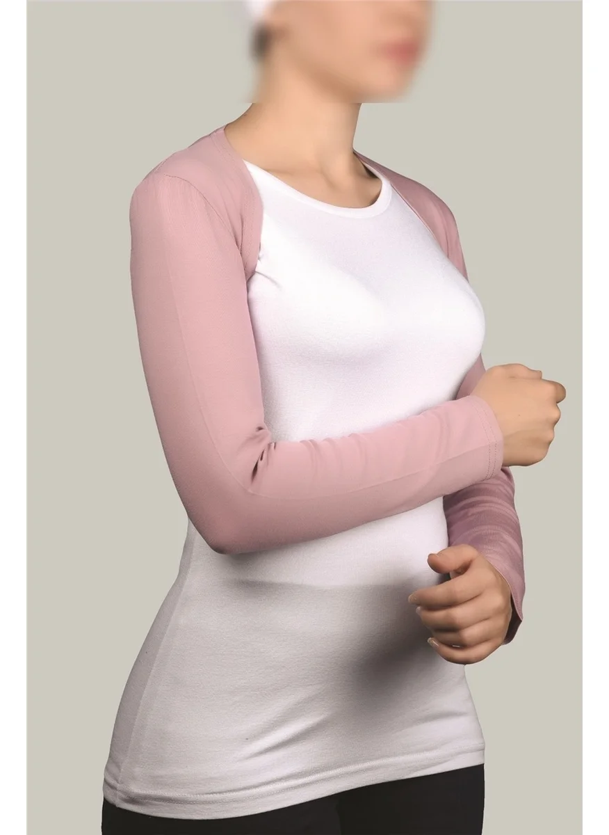 Altobeh Long Sleeve Hijab Bolero - Dark Pink