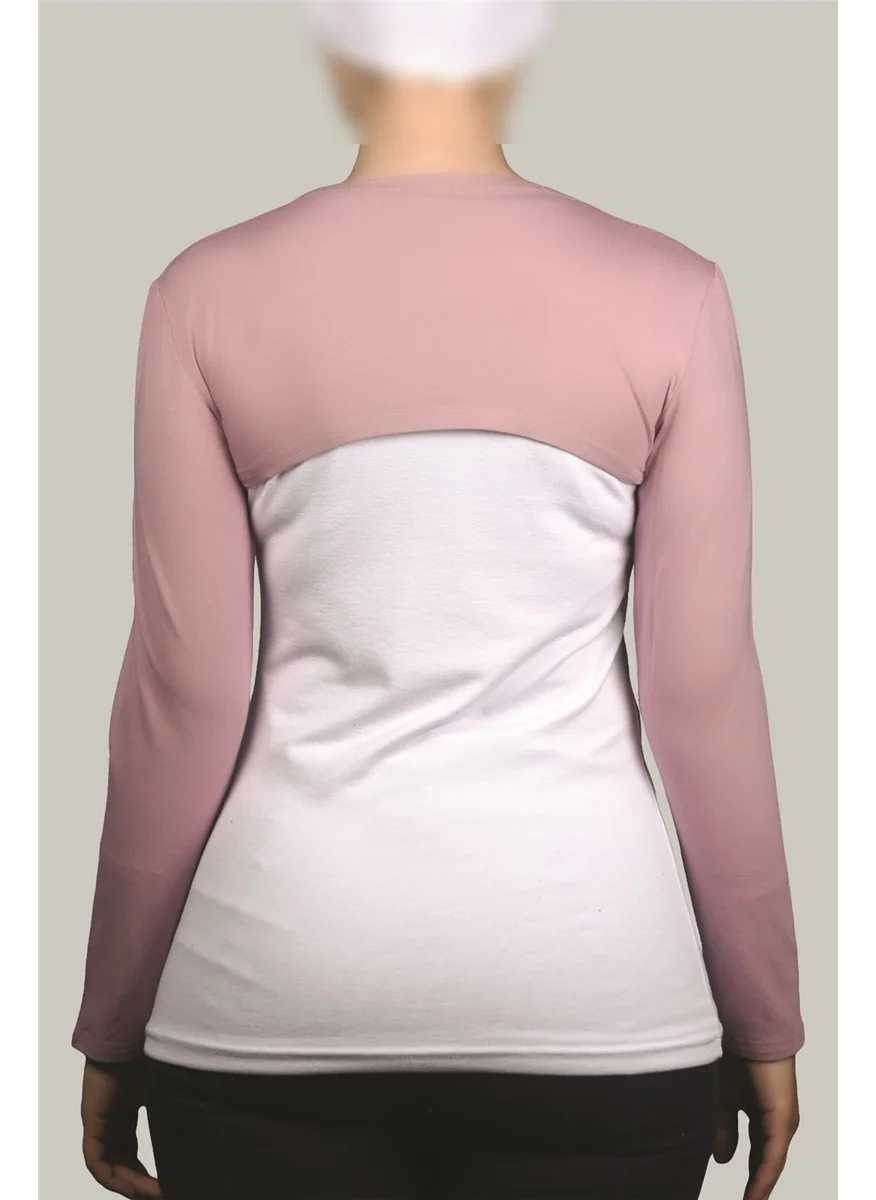 Altobeh Long Sleeve Hijab Bolero - Dark Pink