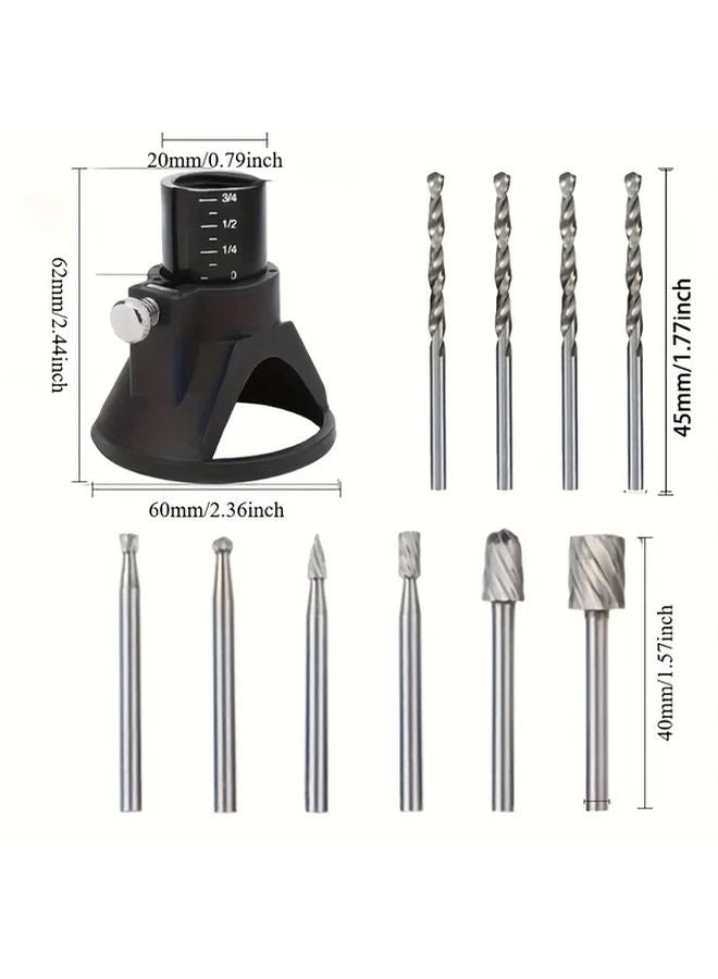 11 Piece Set High Speed Steel Rotary File Milling Cutter Electric Mill Locator Drill Bits - Image 5