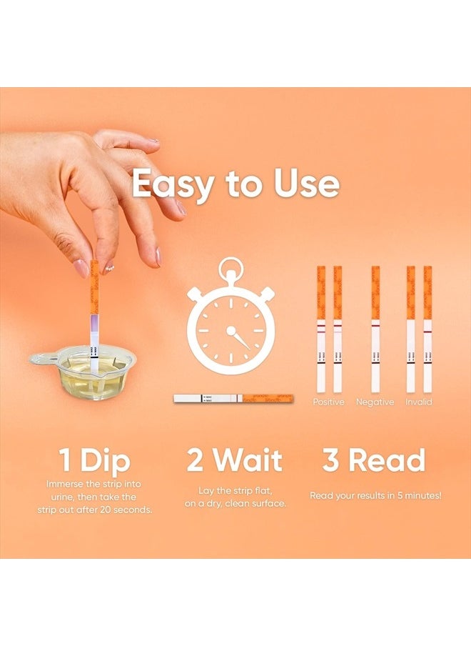 Pregnancy Test Strips - HCG Detection 25 MIU/ml, Home Test of Reliable Result - 25 Count