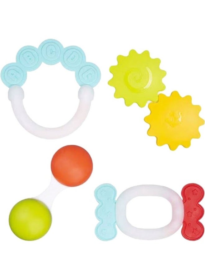 HUANGER Teether Rattle Toys Set, 4 Pieces - Image 1