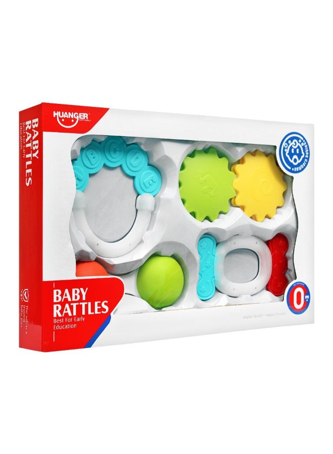 HUANGER 4-Piece Baby Teether Rattle Set – Sensory & Teething Learning Toys - Image 2