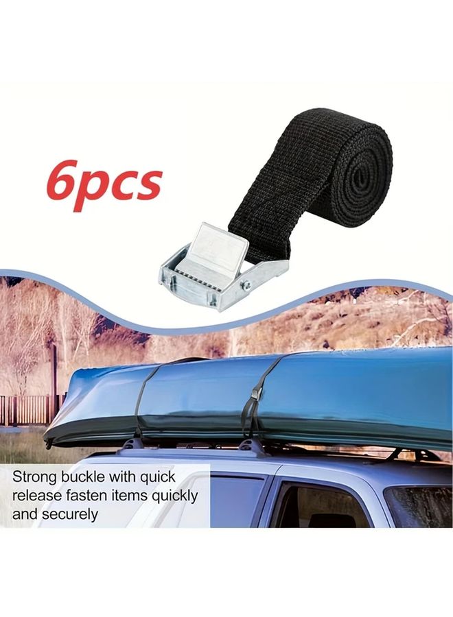 6 Pcs Short Tie Down Straps With Quick Release Buckles 25mm X 39.37inch Adjustable - Image 1