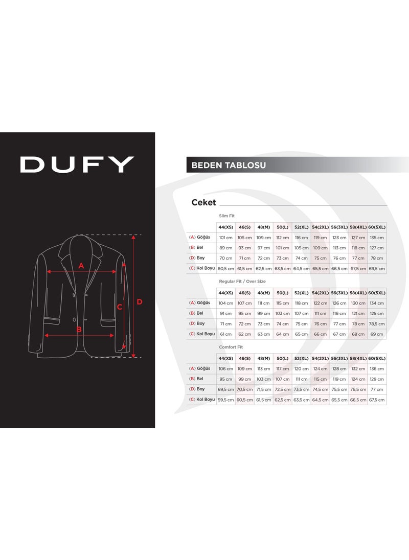 Dufy - Beige Men's Slim Fit Mono Collar Jacket - Image 1