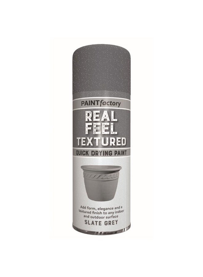 مصنع الطلاء دهان الرش «بينت فاكتوري» بملمس واقعي بلون الرمادي الأردوازي – سعة ٤٠٠ مل – يمنح تشطيبًا محكمًا بملمس مميز يضفي مظهرًا أنيقًا ويرتقي بشكل أي سطح، بطابع صناعي عصري، والحل المثالي لمختلف المشاريع. - Image 1