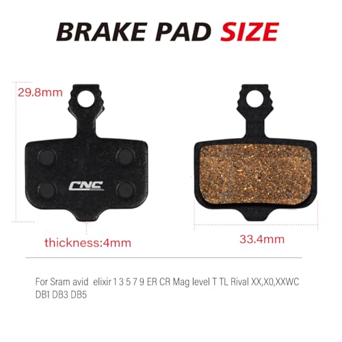 EASTERN POWER Bicycle Disc Brake Pads for Avid Elixir 1 3 5 7 9 ER CR Mag,Bike Brake Pads for Sram Level T TL Rival XX,X0,XXWC DB1 DB3 DB5 MTB Brake Pads.Resin - Image 3