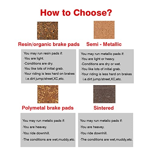 EASTERN POWER Bicycle Disc Brake Pads for Avid Elixir 1 3 5 7 9 ER CR Mag,Bike Brake Pads for Sram Level T TL Rival XX,X0,XXWC DB1 DB3 DB5 MTB Brake Pads.Resin - Image 4