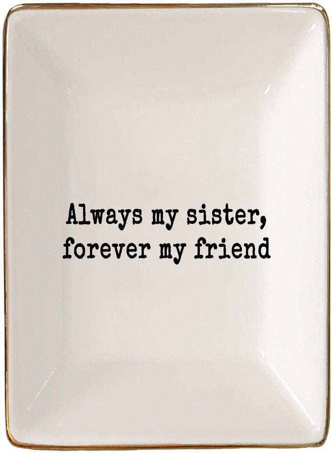 Simply Charmed Sister Gift | Christmas Gift for Sister | Jewelry Ring Holder | Elegant Trinket Tray Organizer Dish - Image 1
