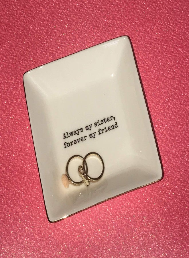 Simply Charmed Sister Gift | Christmas Gift for Sister | Jewelry Ring Holder | Elegant Trinket Tray Organizer Dish - Image 2
