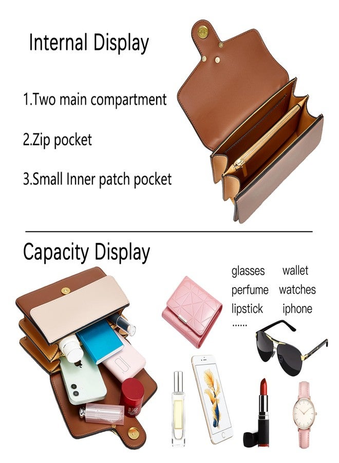 DEEPMEOW Women's Small Top Handle Handbags - Fashion Designer Mini Purse with Leather Strap Cute Tiny Clutch Crossbody Bag（Khaki） - Image 5