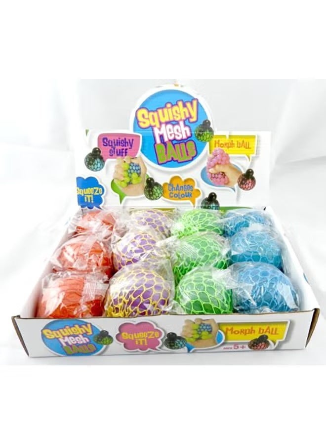 12-Piece Squishy Mesh Balls Used For Acupressure Therapy Stress Reliever 25.6x20.3x6.3cm - Image 3