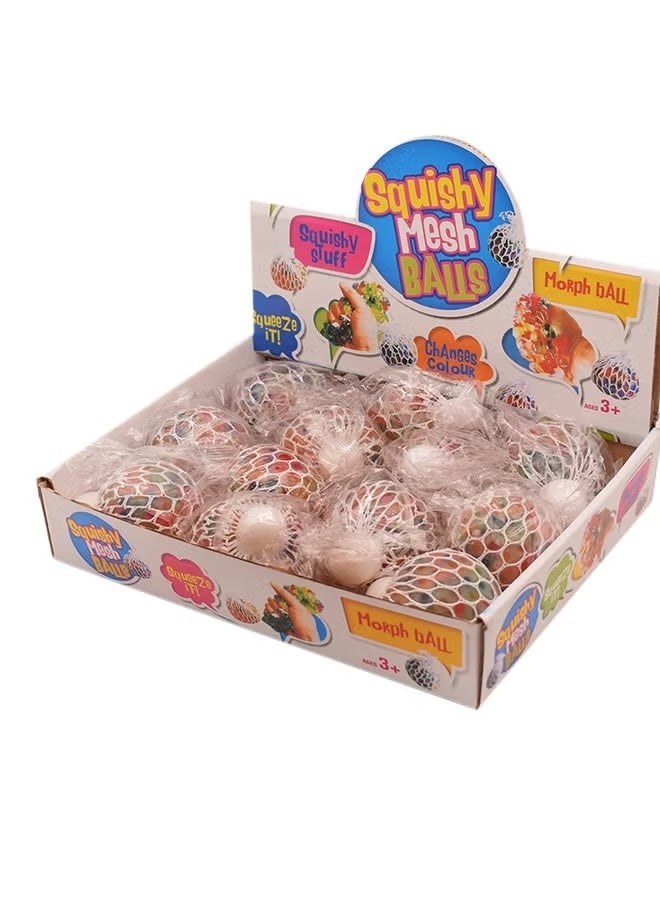 12-Piece Squishy Mesh Balls Used For Acupressure Therapy Stress Reliever 25.6x20.3x6.3cm - Image 4