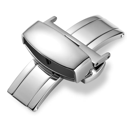 iStrap Stainless Steel Deployment Clasp Buckle Fasten Gold Black Silver Rose Gold Watchband Clasp 16mm 18mm 20mm 22mm - Image 1